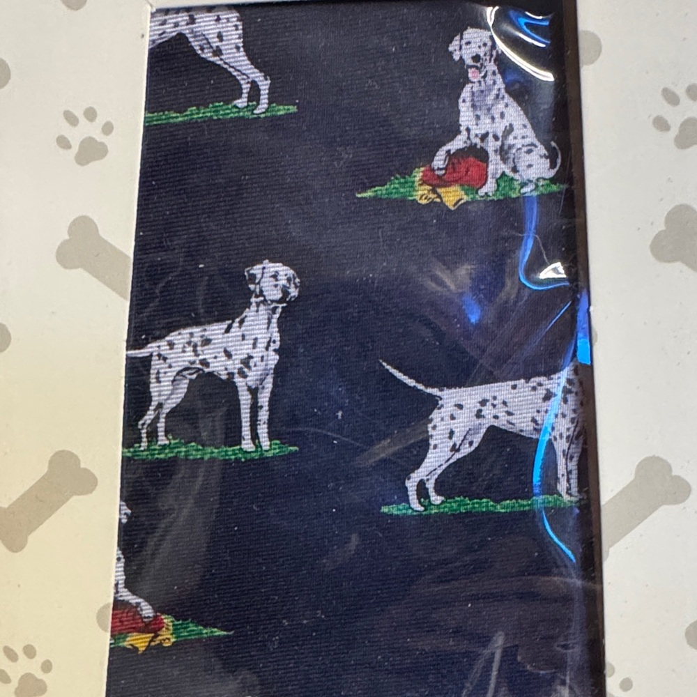 Alynn Dalmatian Patterned Tie - Navy - Picture 2 of 2